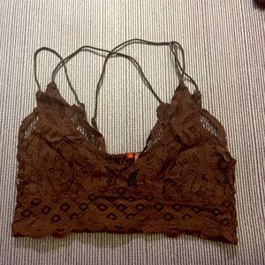 Free People One Adella Bralette Hunter Green L